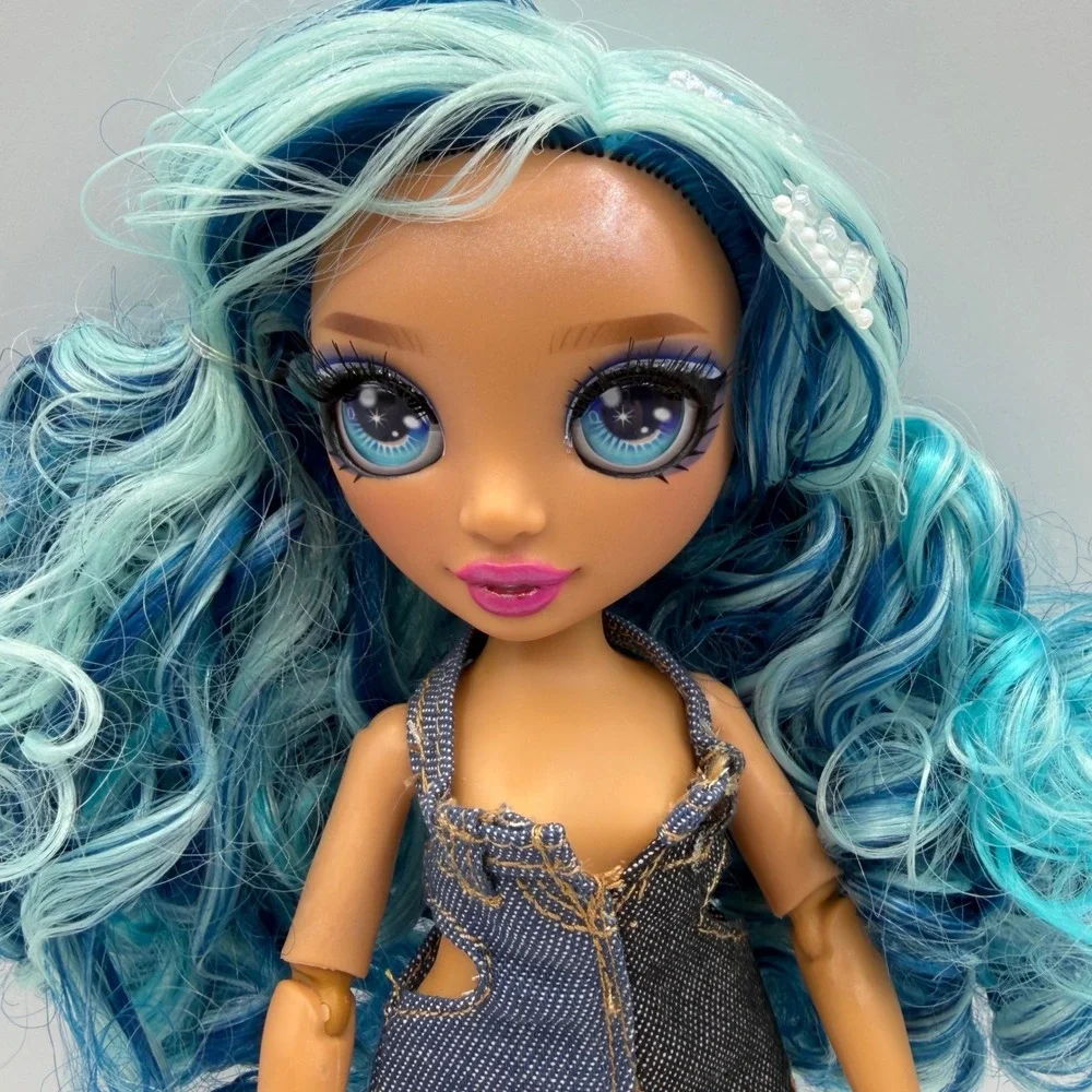 Rainbow High Skyler Bradshaw Blue Hair Doll Denim Dress Series 1 11 inch